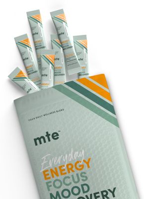 MTE Healthy Energy Drink Powder for Focus &amp; Productivity | No Sucralose | No Caffeine | Nootropic Energy | Adaptogenic