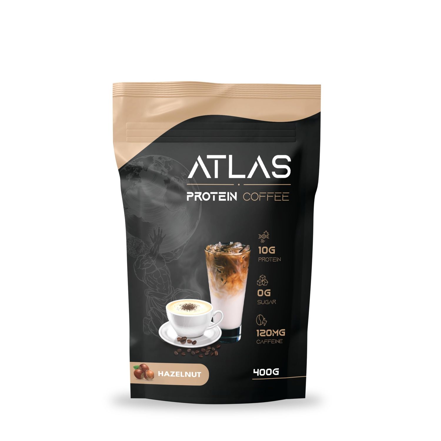 Generic Atlas Protein Coffee - 20 Servings | 10g Protein - 120mg Caffeine - 0g Sugar (Hazelnut)