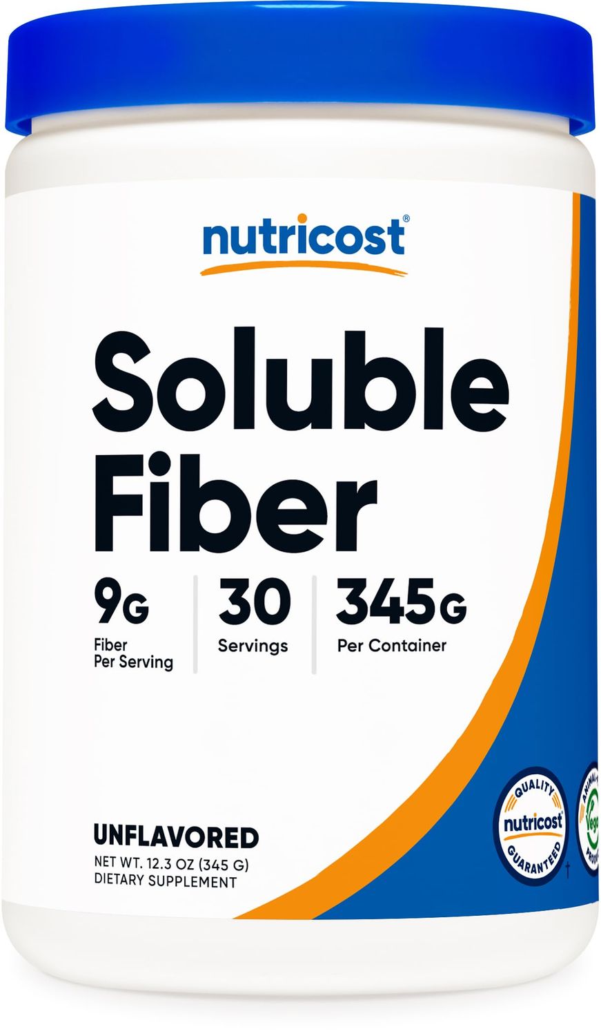 Nutricost Soluble Fiber (Unflavored) 30 Servings - Vegan, Non-GMO, Gluten Free