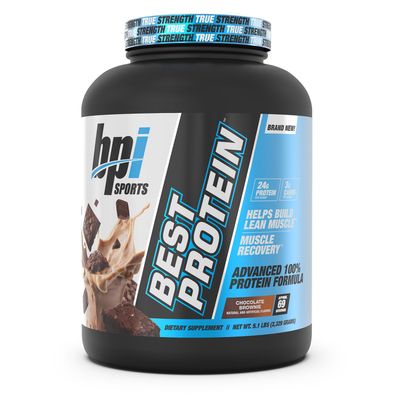 BPI Sports Best Protein - 100% Whey Protein Blend - Muscle Growth, Recovery, Meal Replacement - No Maltodextrin, No Fillers - Gluten Free - for Men &amp; Women - Chocolate Brownie - 5.1 Pounds