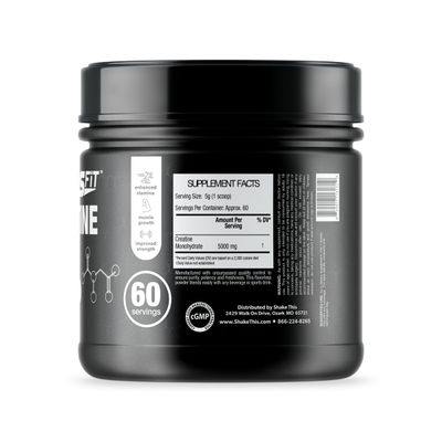 ES FiT Creatine | 5000Mg - 60 Servings | Pure Micronized Creatine Monohydrate | Build Muscle, Improve Recovery, Increase Cell Volume