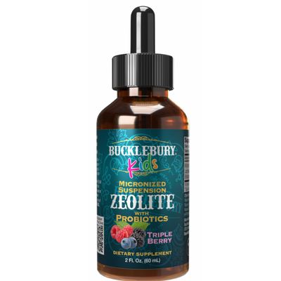 BUCKLEBURY Zeolite for Kids - Delicious Berry-Flavored Zeolite Liquid Suspension with Probiotics - Natural Support for Kids&#39; Health - 2 Fl Oz