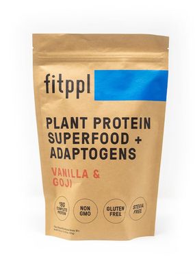fitppl Plant Based Protein Powder w/Superfoods, Ashwagandha, Reishi, Lions Mane for Optimal Health | 18G of Organic Vanilla Vegan Protein, Gluten Free, Stevia Free, Sugar Free, 20 Servings
