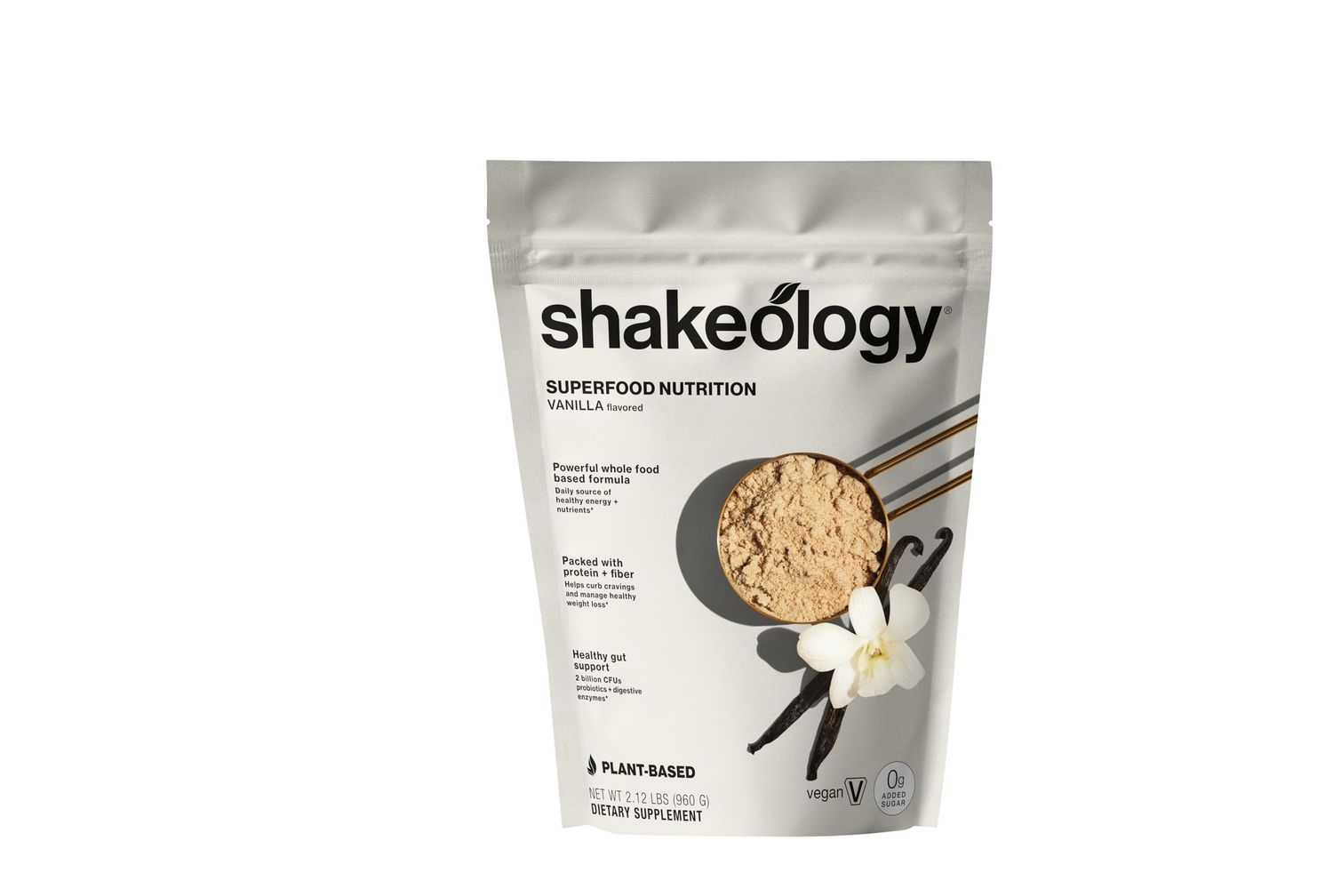 Shakeology 0g Added Sugar Vegan Protein Powder - Gluten Free, Superfood Protein Shake - Helps Support Healthy Weight Loss, Lean Muscle Support, Manage Effects of Stress, Vanilla - 30 Servings