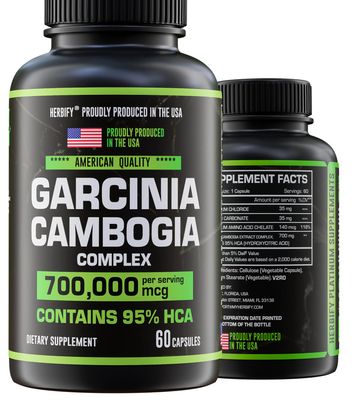 Garcinia Cambogia Wellness Support Supplement for Women &amp; Men - Natural Herbal Extract with Antioxidant Properties - Vegan, Non-GMO Energy Booster for Daily Vitality and Digestive Support - 60 Count