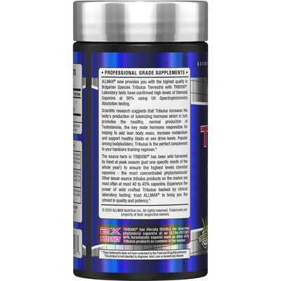 ALLMAX Nutrition Trib X 90, Bulgarian Tribulus Ultra-Concentrated Extract, 90 Capsules