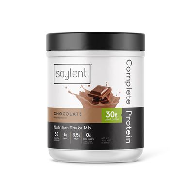 Soylent Complete Protein Powder, Chocolate, 30g Protein Shake for Muscle Growth and Recovery, BCAAs, DHA, MCT, 28 Vitamins &amp; Minerals, Zero Sugar, Gluten Free, Vegan - 1.25lb