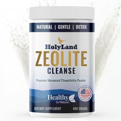 HolyLand Zeolite Cleanse - Zeolite Detox Powder (400 Gram Value Size) - Clinoptilolite Natural, Activated - Supports Energy, Mental Focus, pH Balance, Immune Defense, Optimal Gut Health