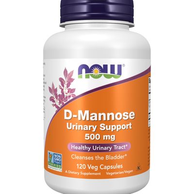 NOW Foods Supplements, D-Mannose 500 mg, Non-GMO Project Verified, Healthy Urinary Tract*, 120 Veg Capsules