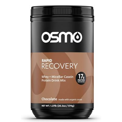 Osmo Rapid Recovery - Whey &amp; Micellar Casein Protein Powder Blend with Carbohydrates &amp; Caffeine, All Natural Ingredients, Enables Muscle Repair &amp; Boosts Glycogen Restoration - Chocolate, 14 Servings