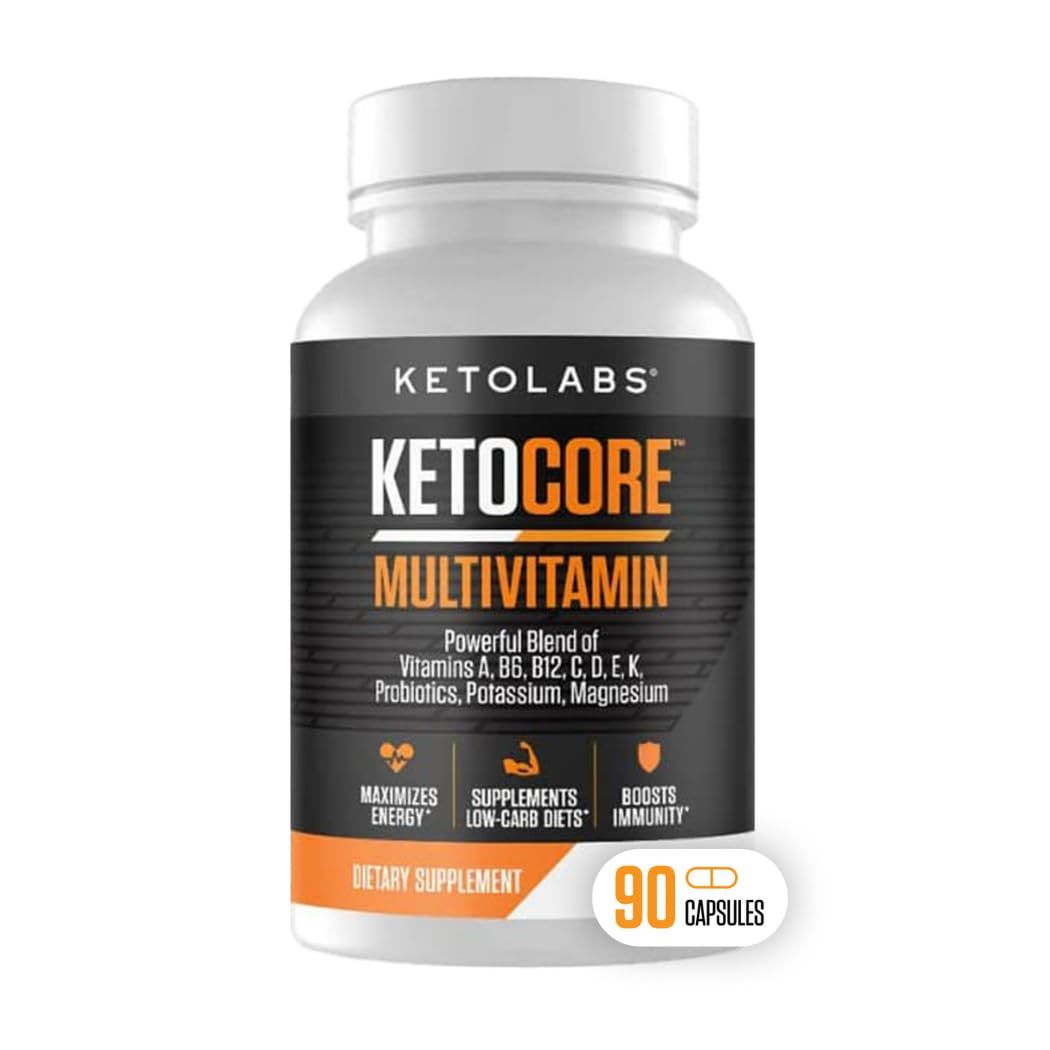 Ketocore Keto Vitamins | Keto Multivitamin for Men &amp; Women | Keto Supplements &amp; Carnivore Diet Supplements, Keto Friendly Multivitamin | No Keto Flu | Rich in Magnesium &amp; Potassium | 90 Capsules