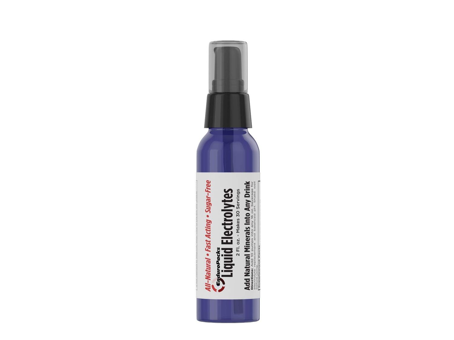 EnduroPacks All-Natural Liquid Electrolytes - Sugar-Free | Zero Calories | No Artificial Ingredients (30 servings)