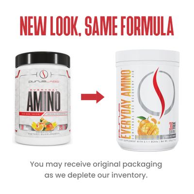 Purus Labs Everyday Amino BCAA Powder | Amino Acids for Muscle Hydration &amp; Recovery | Sugar Free &amp; Gluten Free | 30 Servings (Fresh Mango Tangerine)