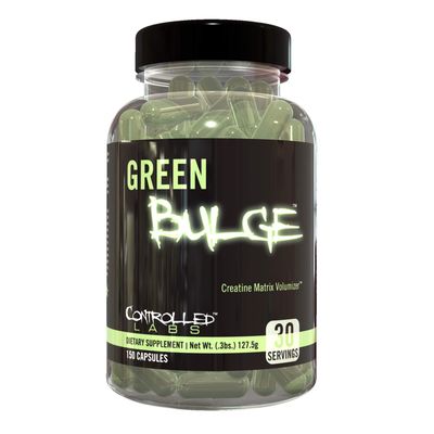 CONTROLLED LABS Green Bulge Supplement, 30 Serv Advanced Creatine Matrix Volumizer, Improve Strength, Stamina, Performance, &amp; Muscle Recovery, Caffeine &amp; Stimulant Free