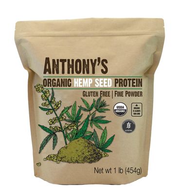 Anthony&#39;s Organic Hemp Seed Protein, 1 lb, Cold Pressed, Gluten Free, Non GMO, Fine Powder