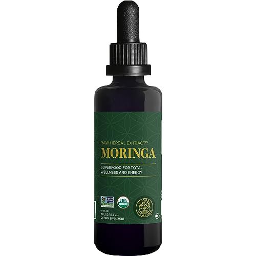 Global Healing Organic Moringa Oleifera Extract Liquid Drops, Moringa Supplement-Vegan from Raw Moringa Tree Leaves-Max Absorption of Vitamins and Minerals- More Potency Than Moringa Powder (2 Fl Oz)