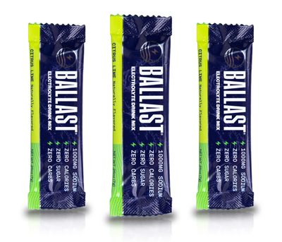 Ballast Zero-Sugar Electrolytes - Citrus Lime - Hydration Powder Packets | Keto Friendly | Liquid Daily IV for Rapid Rehydration | Element Electrolytes Magnesium, Sodium, and Potassium | 30 Count