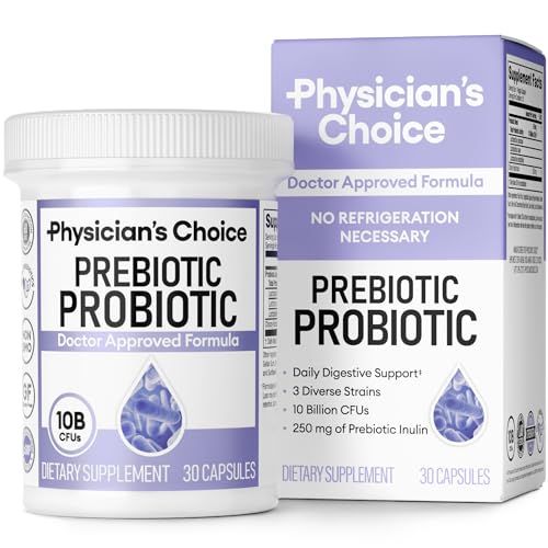 Physician&#39;s CHOICE Prebiotic-Probiotic - Multi-Strain Probiotics &amp; Synergistic Prebiotics -Designed for Digestive Health, Supporting Gut Microbiome - Powerful PrePro for Gut Health - for Women &amp; Men