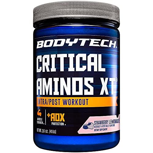 BodyTech Critical Aminos XT Intra/Post Workout Powder - Supports Muscle Recovery, Endurance, and Performance for Optimal Results - Refreshing Strawberry Lemonade Flavor (16 oz / 45 Servings)