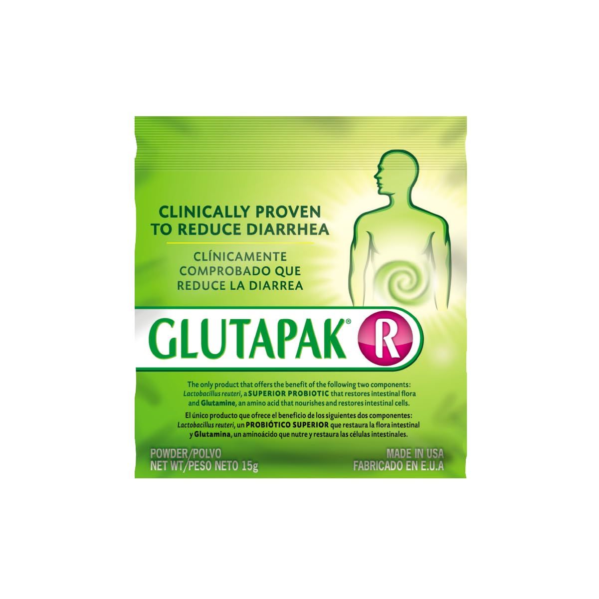 Glutapak R Probiotics with Glutamine and Lactobacillus Reuteri, 15g per Packet - 3 Packets