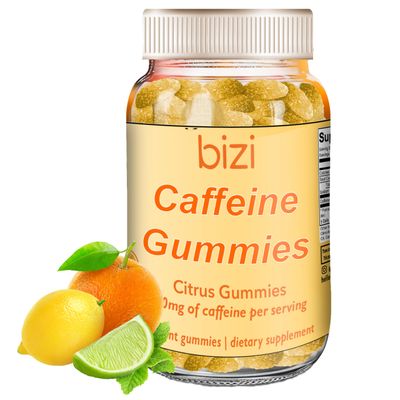 Bizi Caffeine Gummies for Men and Women, Energy Supplement to Boost Focus, Caffeine Gummies for Adults, 30mg Caffeine per Gummy, Citrus Flavor (60 ct)