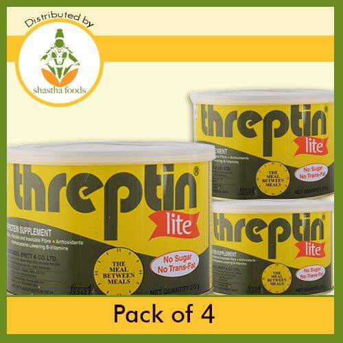 SHASTHA FOODS Threptin lite Protein Supplement Diskettes - High Protein Cookies for Nutrition - Lite 275g Pack of 4