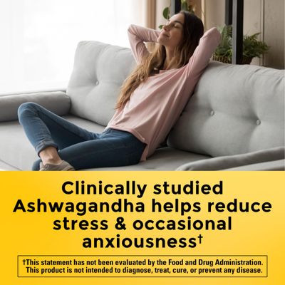 Nature Made Ashwagandha Capsules 125mg for Stress Support, 60 Capsules, 60 Day Supply