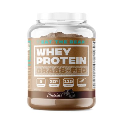 Eat the Bear Naturally Grass Fed Whey Protein Powder, Chocolate