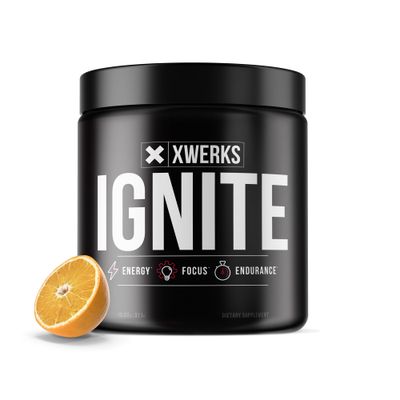 Xwerks Ignite Orange Pre Workout Powder - Best Natural Keto Pre-Workout for Women and Men with Explosive Energy - Gluten Free Preworkout Blend for Endurance and Stamina - 150 mg Caffeine 30 Servings