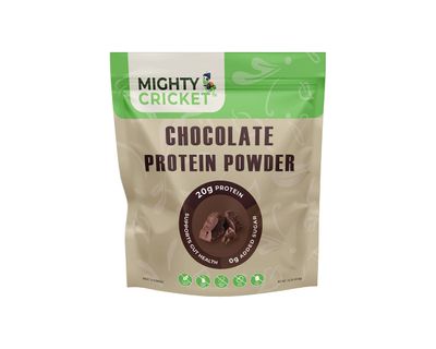 Mighty Cricket Protein Powder. 20g Clean Prebiotic Cricket Protein. No Sugar, Low Carbs, Gluten &amp; Dairy Free. Keto &amp; Paleo, 100% Natural Ingredients. Chocolate, 1 lb (Pack of 1)