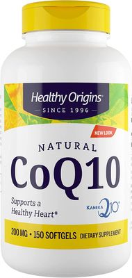 Healthy Origins CoQ10 (Kaneka Q10), 200 mg - Heart Health &amp; Energy Supplement - Gluten-Free &amp; Non-GMO Supplements - 150 Softgels
