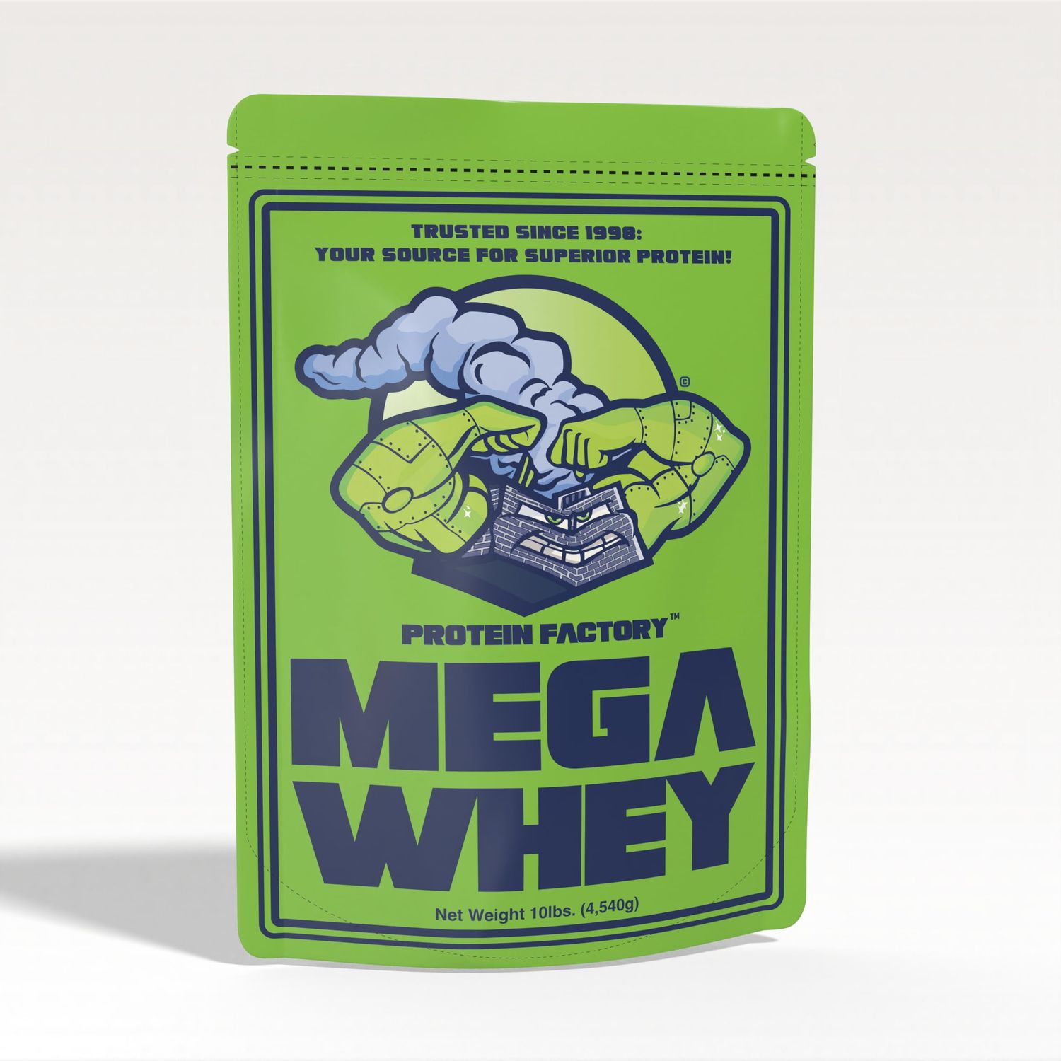 Protein Factory Whey Protein Powder - 25g of Protein with BCAA &amp; Glutamine for Muscle Gain - Low Fat Plain Unflavored Protein Powder 10lbs - 140 Servings