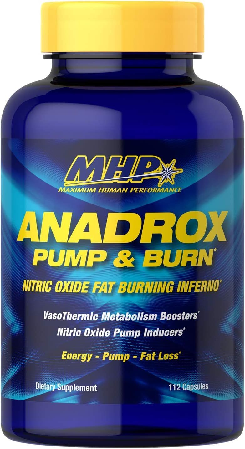 MHP Anadrox Pump &amp; Burn, Nitric Oxide Fat Burning Inferno, 112 capsules
