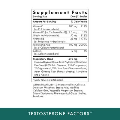 MICHAEL'S Health Naturopathic Programs Testosterone Factors - 120 Vegetarian Tablets - Nutrients to Support Testosterone Production - Kosher - 60 Servings