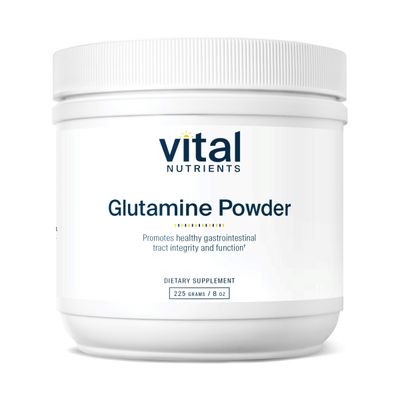 Vital Nutrients Glutamine Powder | 225g L-Glutamine | Healthy Gastrointestinal Tract Function | Gluten, Dairy, Soy Free | Non-GMO | 225g/8 oz L-Glutamine Powder