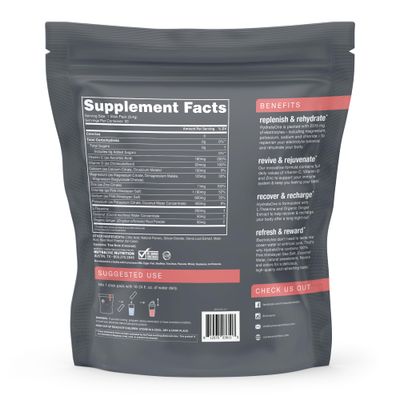 HydrateOne, Electrolyte Drink Mix On-The-Go | Watermelon, 30 Servings
