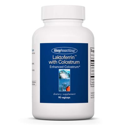 Allergy Research Group Laktoferrin with Colostrum Supplement - Lactoferrin, Bovine Colostrum, Immunoglobulin, Lysozyme, IgG, IGA, IgM, Vegetable Capsules - 90 Count