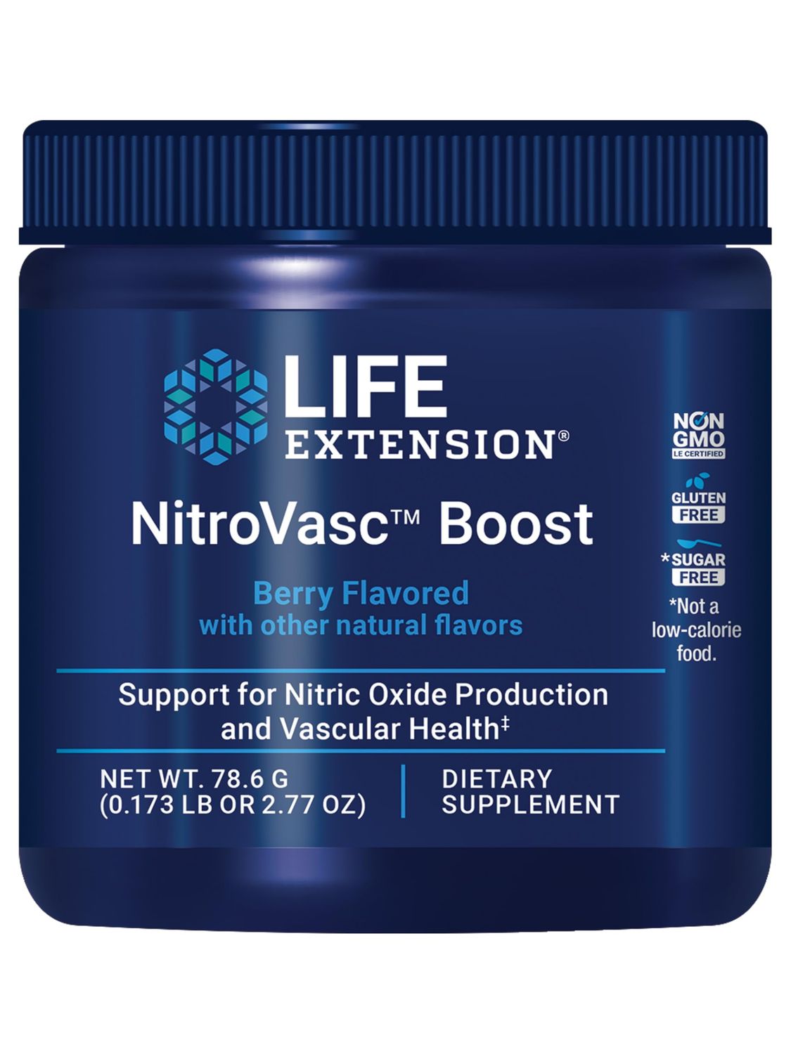Life Extension NitroVasc Boost, Blood Flow Supplement, Nitric Oxide Support, Heart Health, L-arginine, Gluten-Free, Non-GMO, Vegetarian, 1 Scoop, 30 Servings
