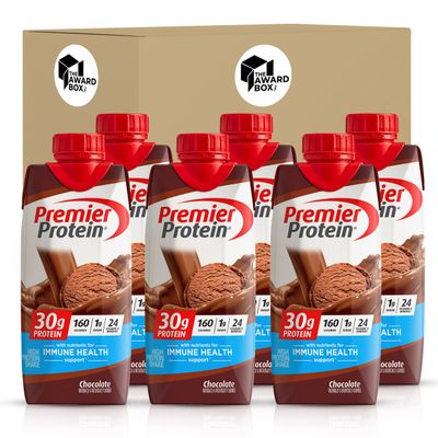 Premier Protien Shakes Chocolate 11 Fl. Oz | 30g Protein Shakes in The Award Box Packaging (6 Pack) (Chocolate)