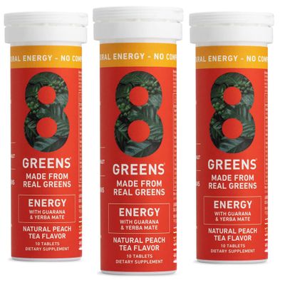 8Greens Supergreens Tablets | Super Greens Powder Superfood Tablet, Metabolism Immunity &amp; Focus, Daily Greens Effervescent Tablets, Organic: Aloe Vera, Spirulina, Chlorella, Energy, 30 Servings