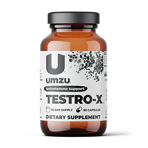 UMZU Testro-X Testosterone Supplement for Men | Support Energy, Strength, Stamina &amp; Healthy T Levels (30 Day Supply | 90 Capsules)