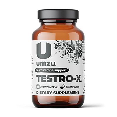 UMZU Testro-X Testosterone Supplement for Men | Support Energy, Strength, Stamina &amp; Healthy T Levels (30 Day Supply | 90 Capsules)
