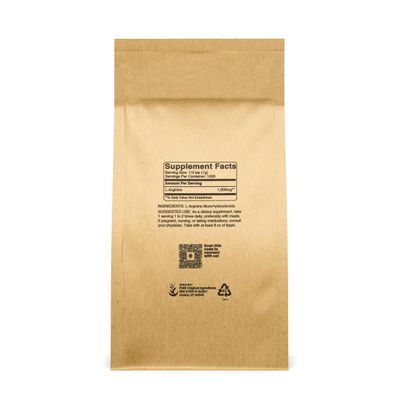 PURE ORIGINAL INGREDIENTS L-Arginine (2.2 lb) Pure, No Fillers or Additives
