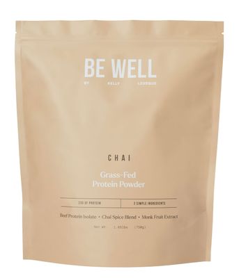 Be Well by Kelly Chai Grass-Fed Beef Protein Powder, 23G of Protein &amp; 1G Net Carbs (3 Ingredients, 30 Servings) 9 Amino Acids + 3 BCAAs No Soy, No Dairy, Stevia-Free, No Sugar Added 1.65lb 750g