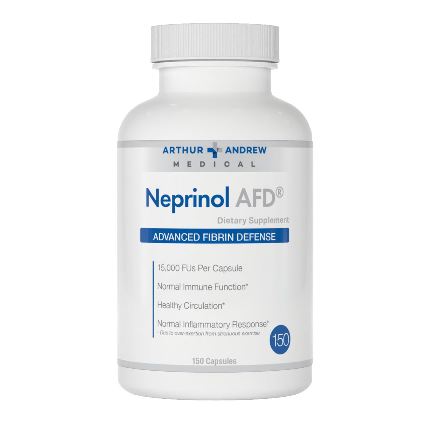 Arthur Andrew Medical, Neprinol AFD, Multi Enzyme Blend with Serrapeptase &amp; Nattokinase, 150 Count (Pack of 1)