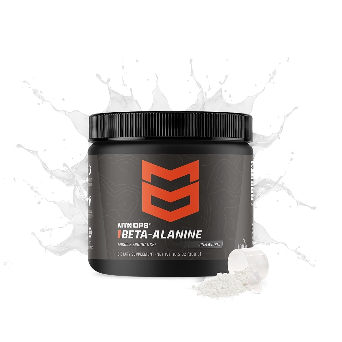 MTN OPS Beta Alanine, Beta Alanine Powder Pre Workout, 3g of Beta Alanine per Serving, Unflavored 100 Servings