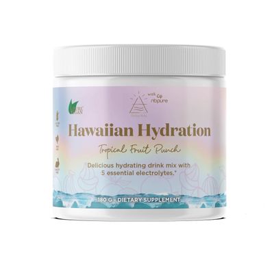 nbpure Earthy Andy Hawaiian Hydration - Natural Electrolyte Drink Mix For Active Families - 5 Balanced Electrolytes, Digestion-Friendly, Natural Delicious Flavor, Vegan - No Sugar &amp; Nothing Artificial