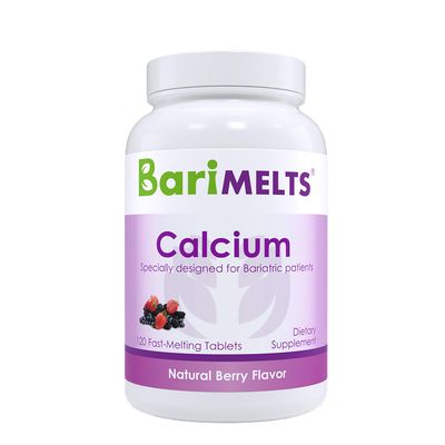 Barimelts Calcium Citrate with Vitamin D3 &amp; Magnesium - 120 Smooth-Dissolving Tablets (1-Month Supply) - Bariatric Calcium Supplements for Women, Natural Berry Flavor
