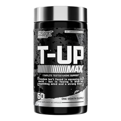Nutrex Research T-UP Testosterone Booster Supplement for Men - Increase Levels, Boost Strength &amp; Recovery - 60 Capsules